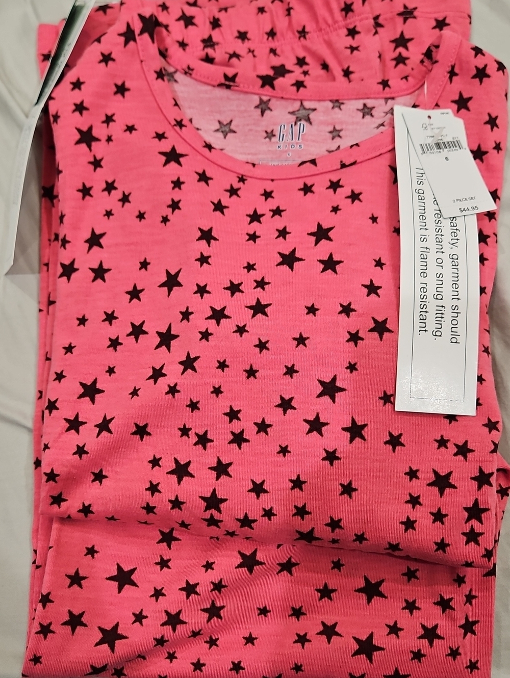 GAP Kids Pink Star-Print Pajama Set